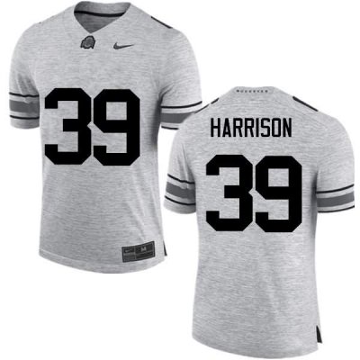 NCAA Ohio State Buckeyes Men's #39 Malik Harrison Gray Nike Football College Jersey CVP1145EM